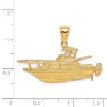 14K 2-D Fishing Boat Charm - Image 3