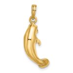 14K 3-D Polished Manatee Charm - Image 4