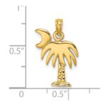 14K Polished Charleston Palm Tree Charm - Image 3
