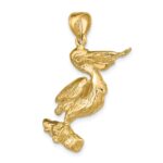 14k 3-D Pelican Pendant - Image 5