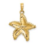 14K Beaded Textured Starfish Charm - Image 4
