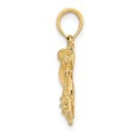 14K Polished Shell, Starfish and Sand Dollar Cluster Charm - Image 2