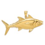 14K Large 3-D Polished Skipjack Tuna Fish Charm - Image 4
