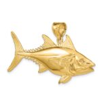 14K Large 3-D Polished Skipjack Tuna Fish Charm - Image 5