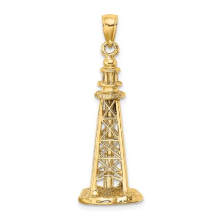 14K 3-D SANIBEL ISLAND Lighthouse Charm