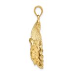 14k Large Scallop Shell with Crab Pendant - Image 2