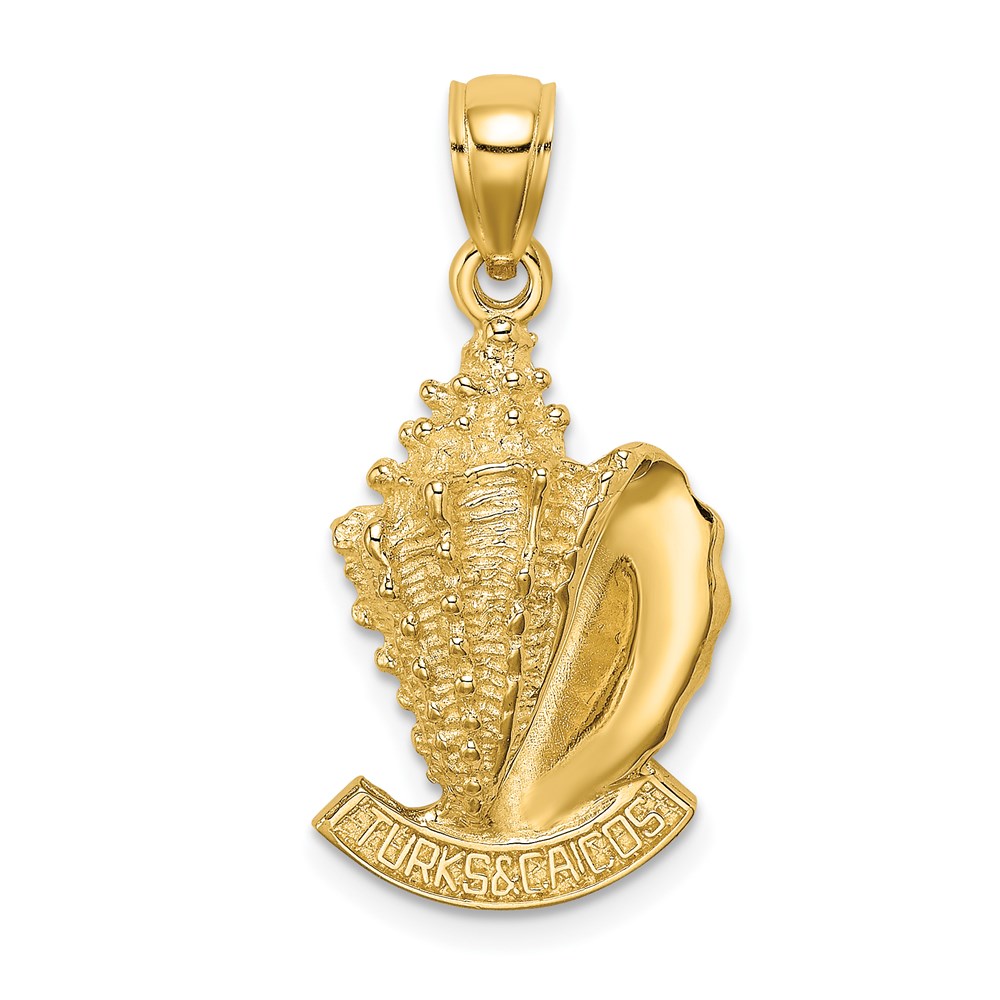 K8156.jpg 14K 2-D TURKS AND CAICOS Under Conch Shell Charm - Image 1
