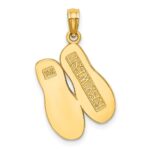 14K 3-D Large KEY WEST Double Flip Flop Charm - Image 3