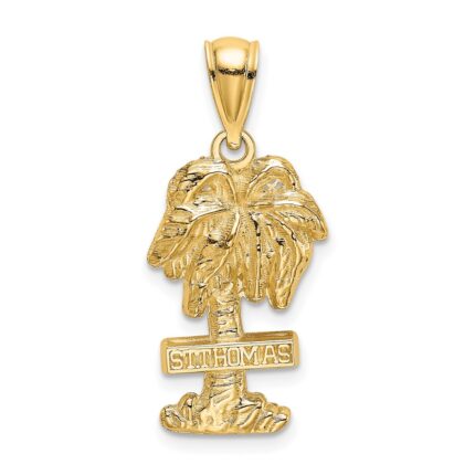 14K ST. THOMAS Palm Tree Charm