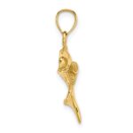 14K Polished Dolphin  and Baby Charm - Image 2
