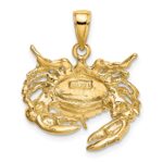 14K Stone Crab Facing Down Charm - Image 3