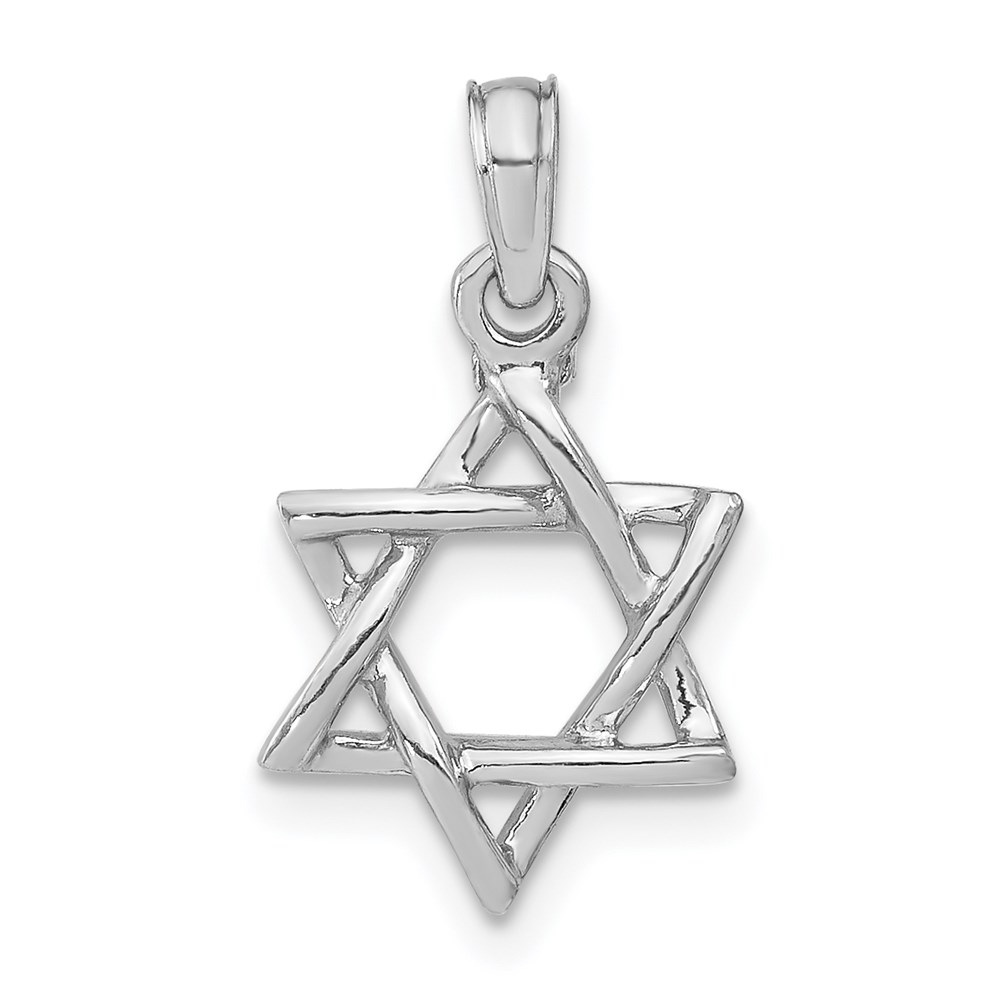 K8356W.jpg 14K White Gold Polished Star Of David Charm - Image 1