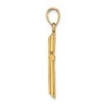 14K Polished Cylinder Cross Charm - Image 2