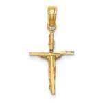 14K Small Polished Crucifix Charm - Image 4