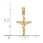 14K Small Polished Crucifix Charm - Image 3