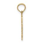 14K Textured Star Of David In Scalloped Heart Charm - Image 2