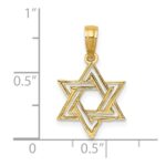 14K Polished Star Of David Charm - Image 3