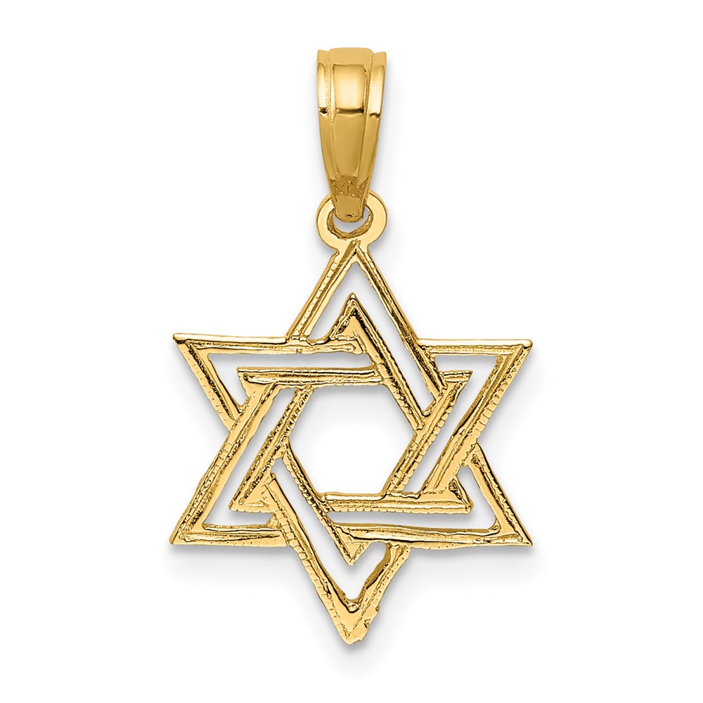 K8418.jpg 14K Polished Star Of David Charm - Image 1