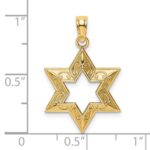 14k Textured Star of David Pendant - Image 3