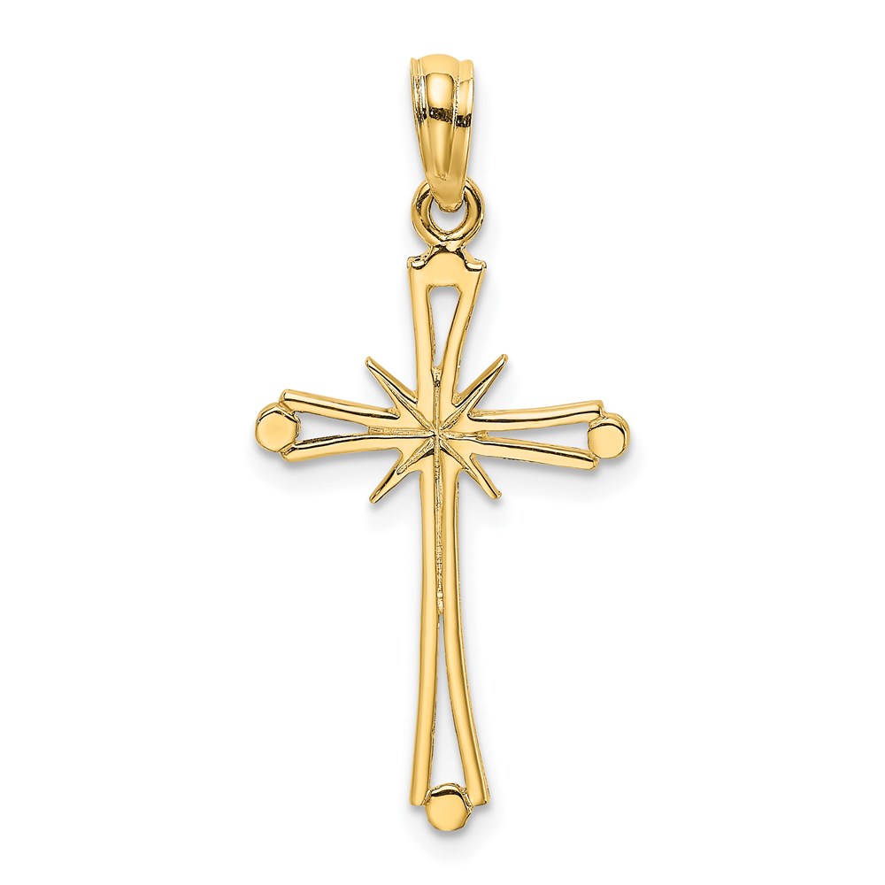 K8464.jpg 14K Polished with -X- Center Cross Charm - Image 1