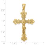 14K Textured Crucifix Charm - Image 3