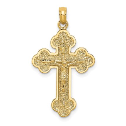 14K Crucifix with Budded Tips Charm