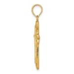 14K Cross with Heart Shaped Ends Charm - Image 2