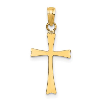 14K Polished Cross Charm