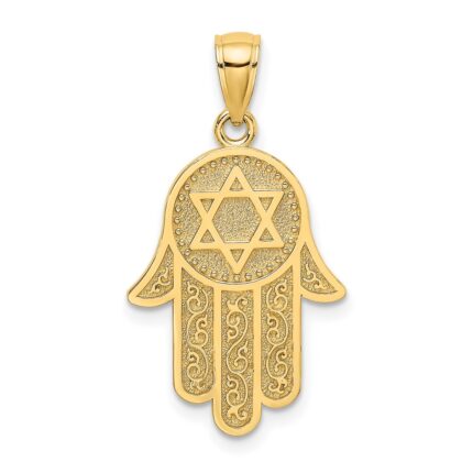 14K Chamseh with Star Of David Charm