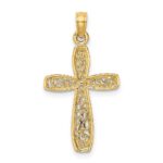 14K Cross with Filigree Center Charm - Image 4