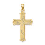 14K Arrow Tip Cross with Cross Accents Charm - Image 4