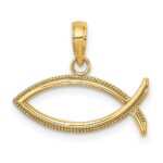 14K Ichthus Fish Charm
