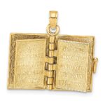 14K 3-D THE JABEZ PRAYER Book 1st Chronicles 4:10 Moveable Pages Pendant - Image 7