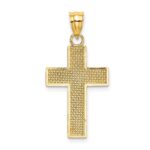 14K Block Cross Charm - Image 4