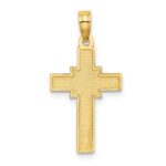 14K Diamond-cut Etched Cross Charm - Image 4