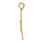 14K Crucifix with Fancy Edges Charm - Image 2