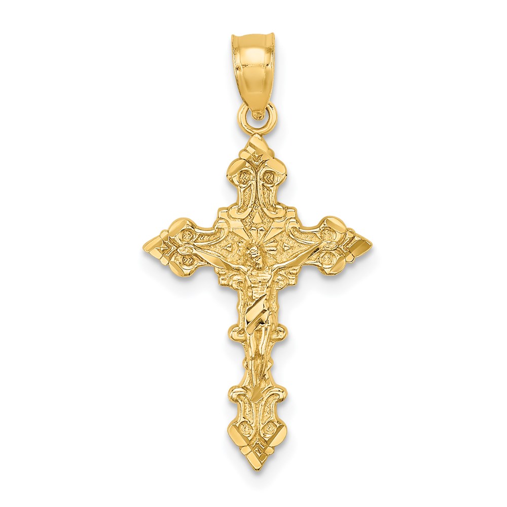 K8581.jpg 14K Crucifix with Fancy Edges Charm - Image 1