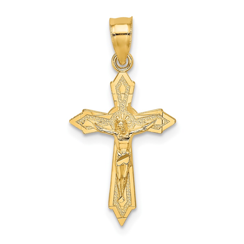 K8585.jpg 14K with Arrow Pointed Ends Crucifix Charm - Image 1