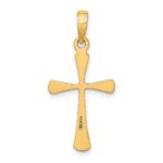 14K Polished Beveled Tip Cross Charm - Image 4