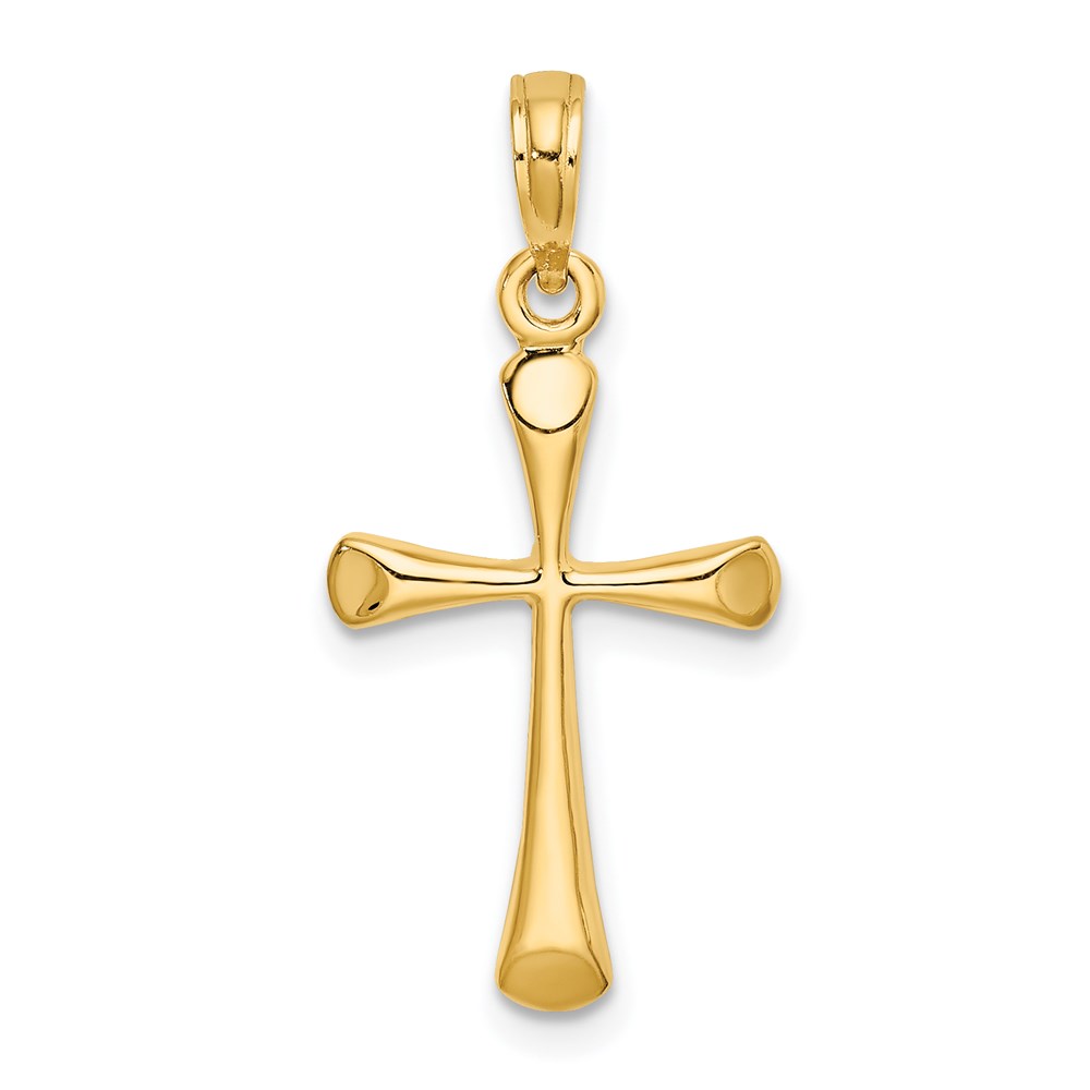 K8600.jpg 14K Polished Beveled Tip Cross Charm - Image 1