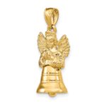 14K 3-D Moveable Angel Bell Charm - Image 5