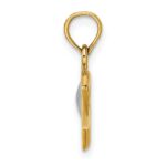 14K Horizontal Blue Enameled Ichthus Fish Charm - Image 2