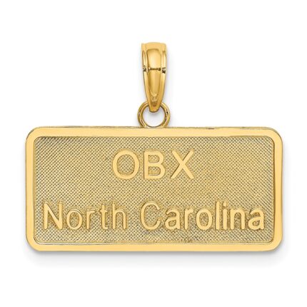 14K OBX NORTH CAROLINA License Plate Charm