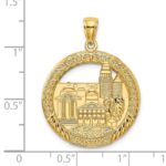 14K BOSTON Town Scene Round Charm - Image 3