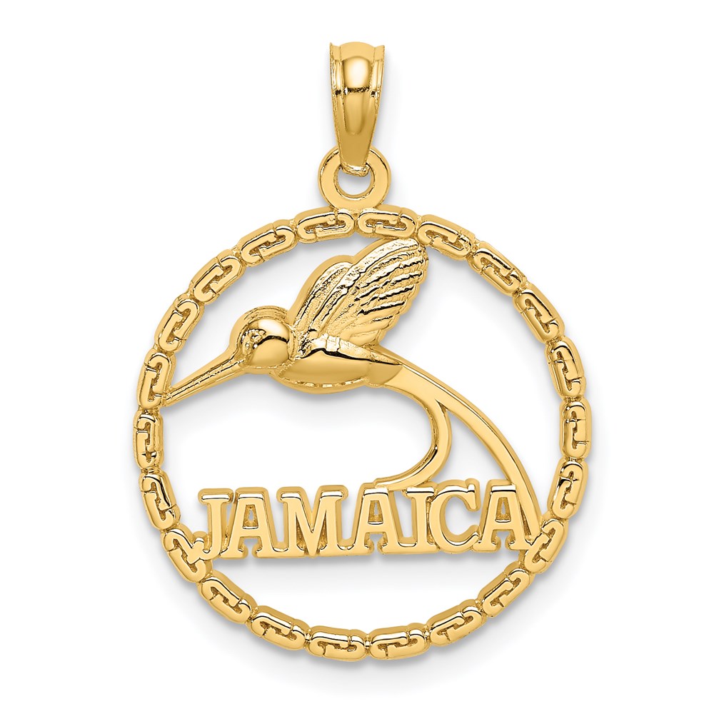 K8689.jpg 14K JAMAICA with Bird in Circle Charm - Image 1