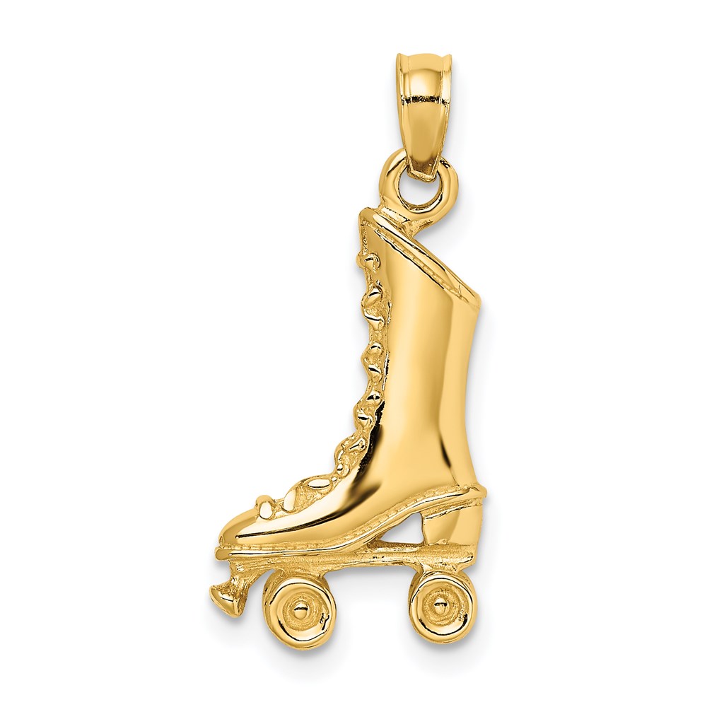 K8729.jpg 14K 3-D Roller Skate Charm - Image 1