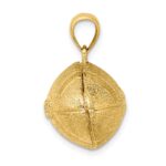 14K 3-D Football Horizontal Pendant - Image 2