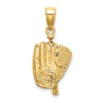 14K 3-D Polished Baseball Glove/Bat/Ball Charm - Image 4