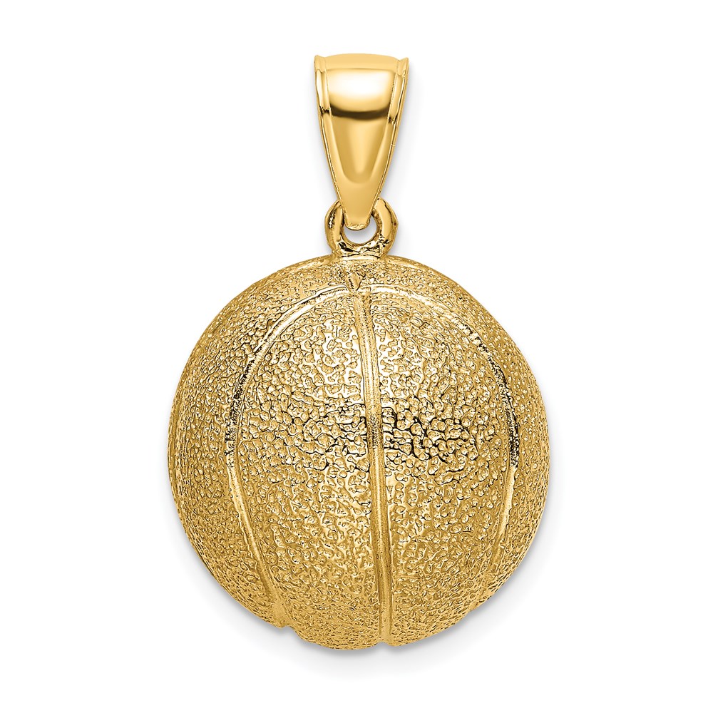 K8750.jpg 14K 3-D Textured Basketball Charm - Image 1