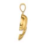 14K 2-D Polished Football Helmet Charm - Image 2